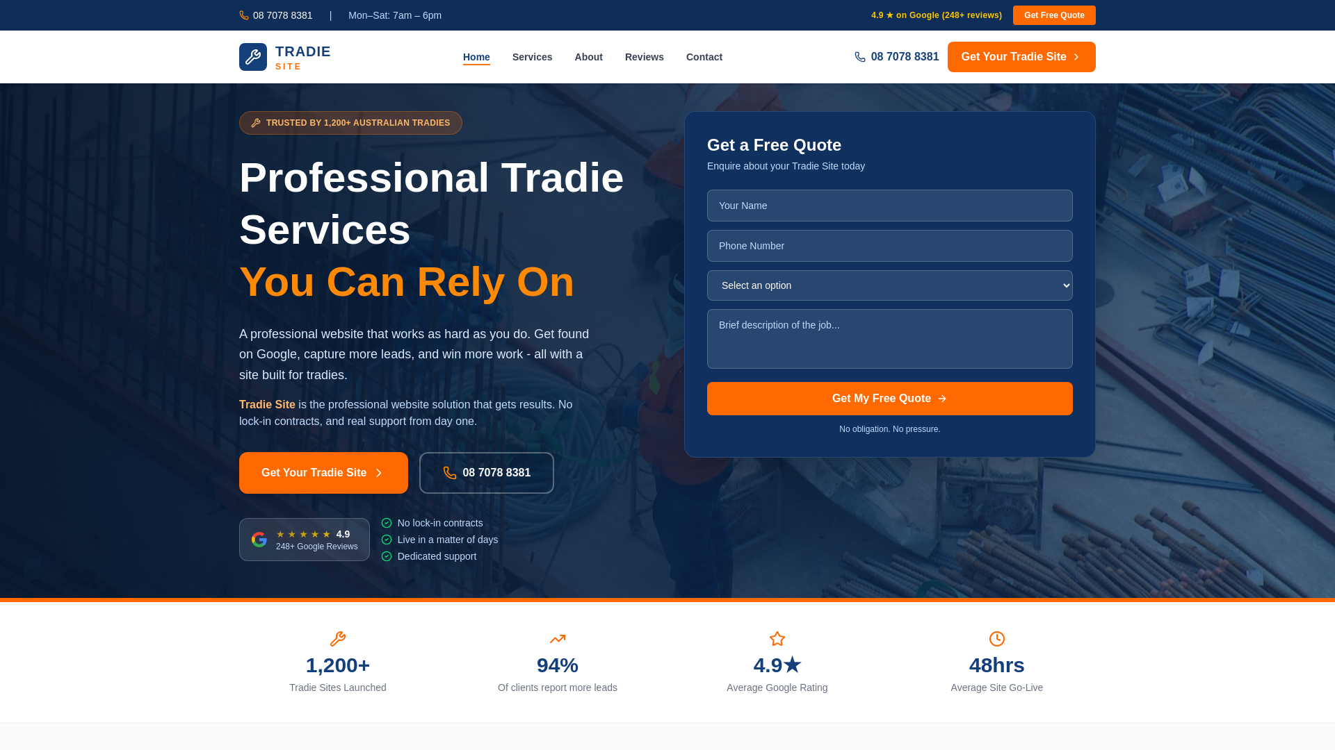 website screenshot of https://periscopemediatrades.com.au/