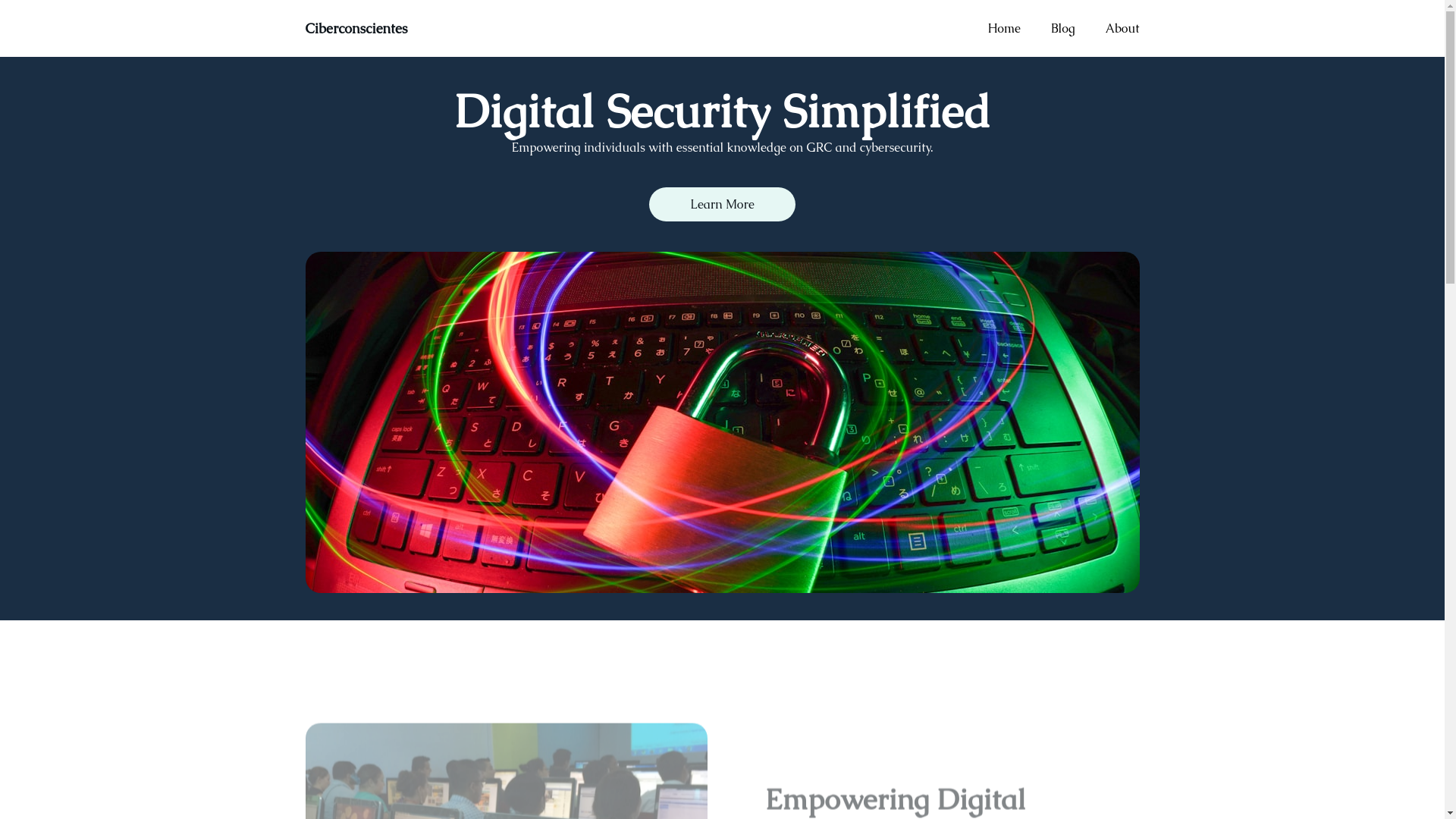 website screenshot of https://ciberconscientes.io/