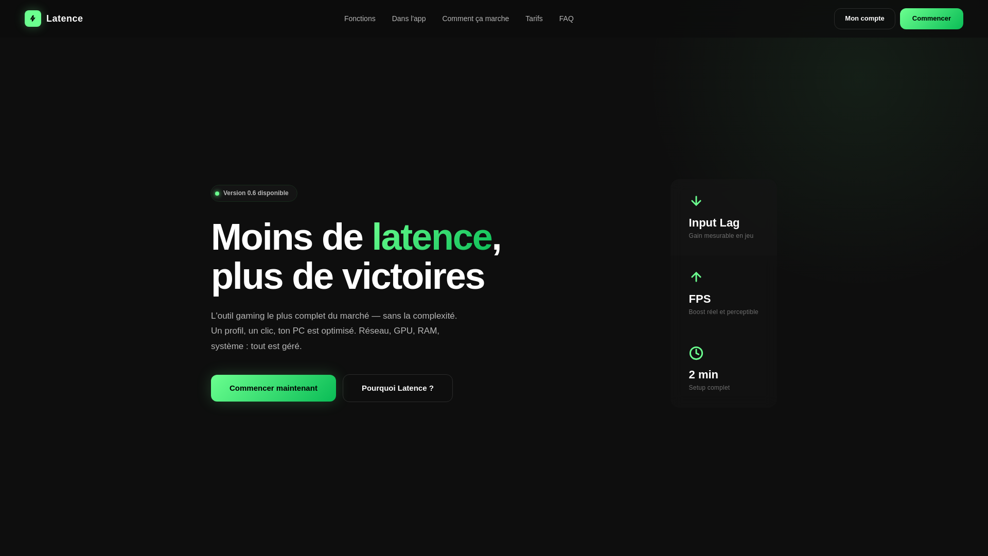 website screenshot of https://latence.app/