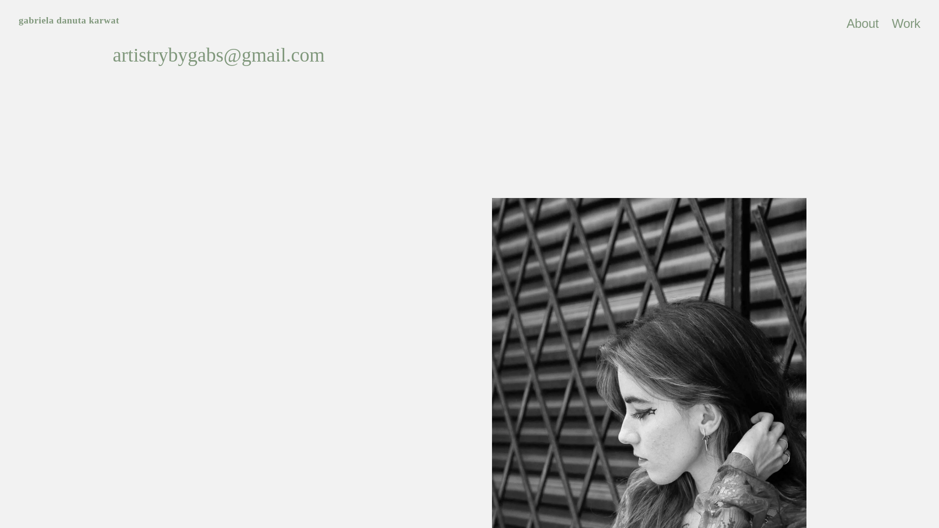 website screenshot of https://gabrieladanutakarwat.com/