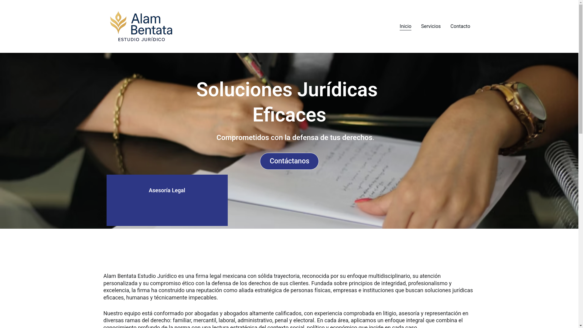 website screenshot of https://juridicoalam.mx/