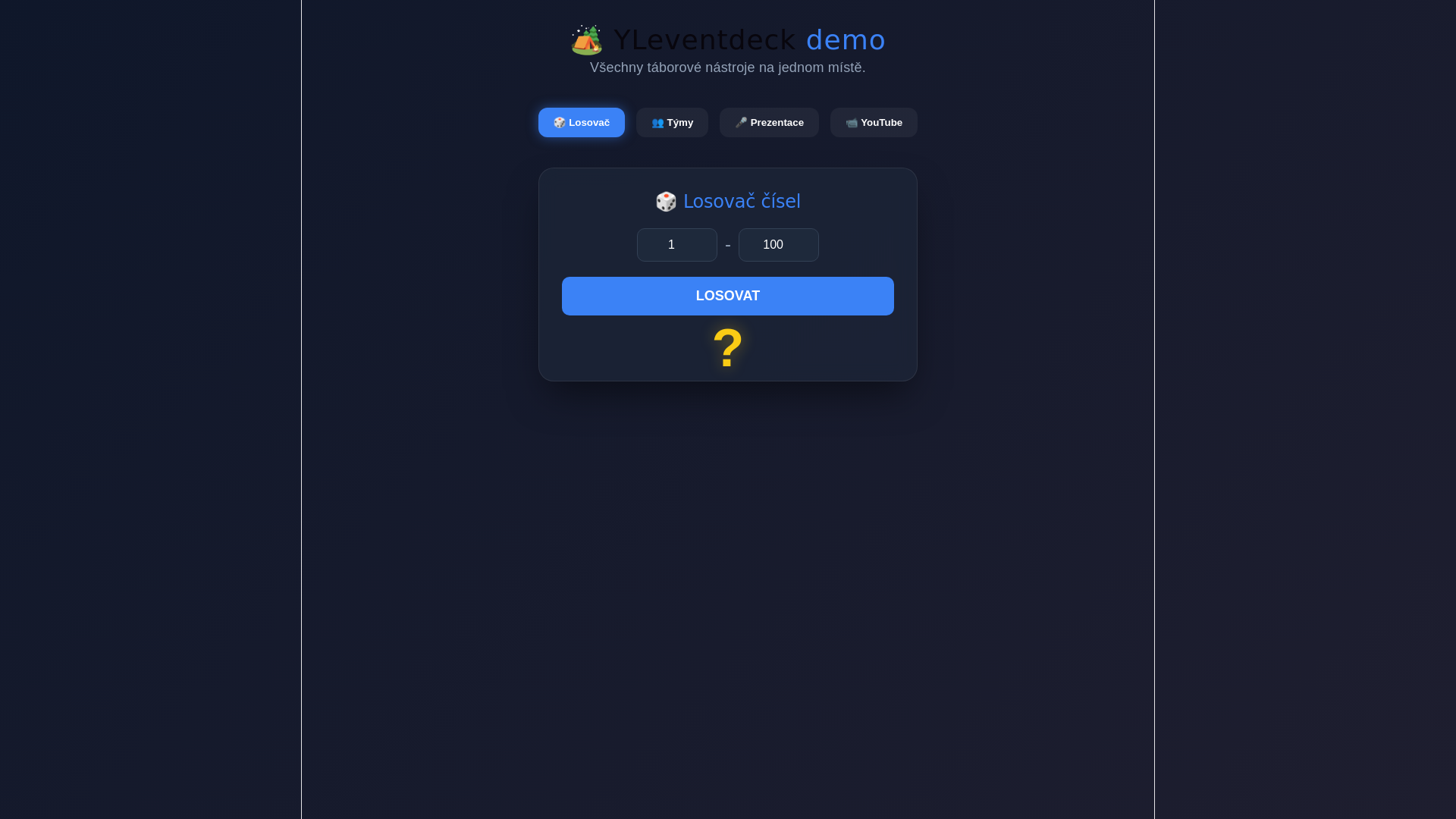 website screenshot of https://yleventdeck.cloud/