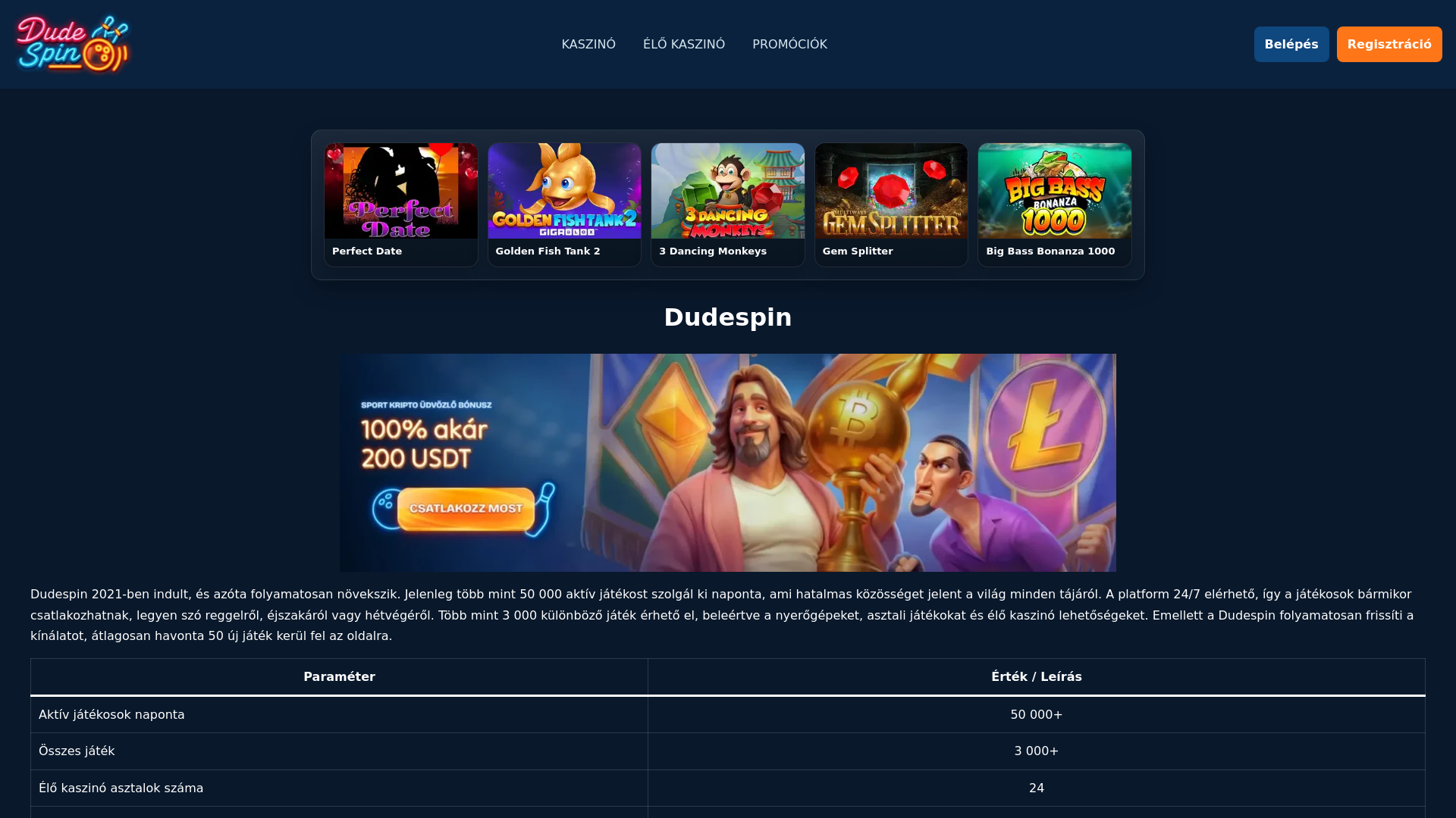 website screenshot of https://dudespin-hu.org/