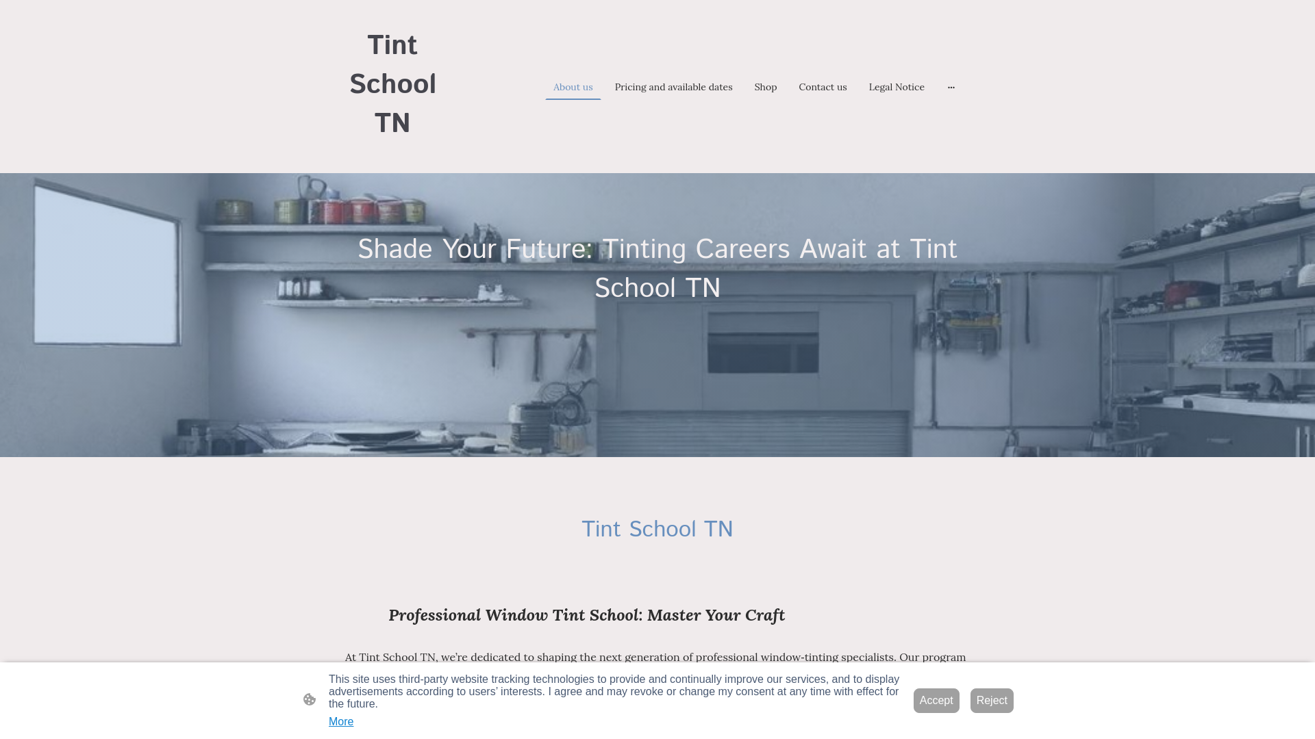 website screenshot of https://tintschooltn.com/