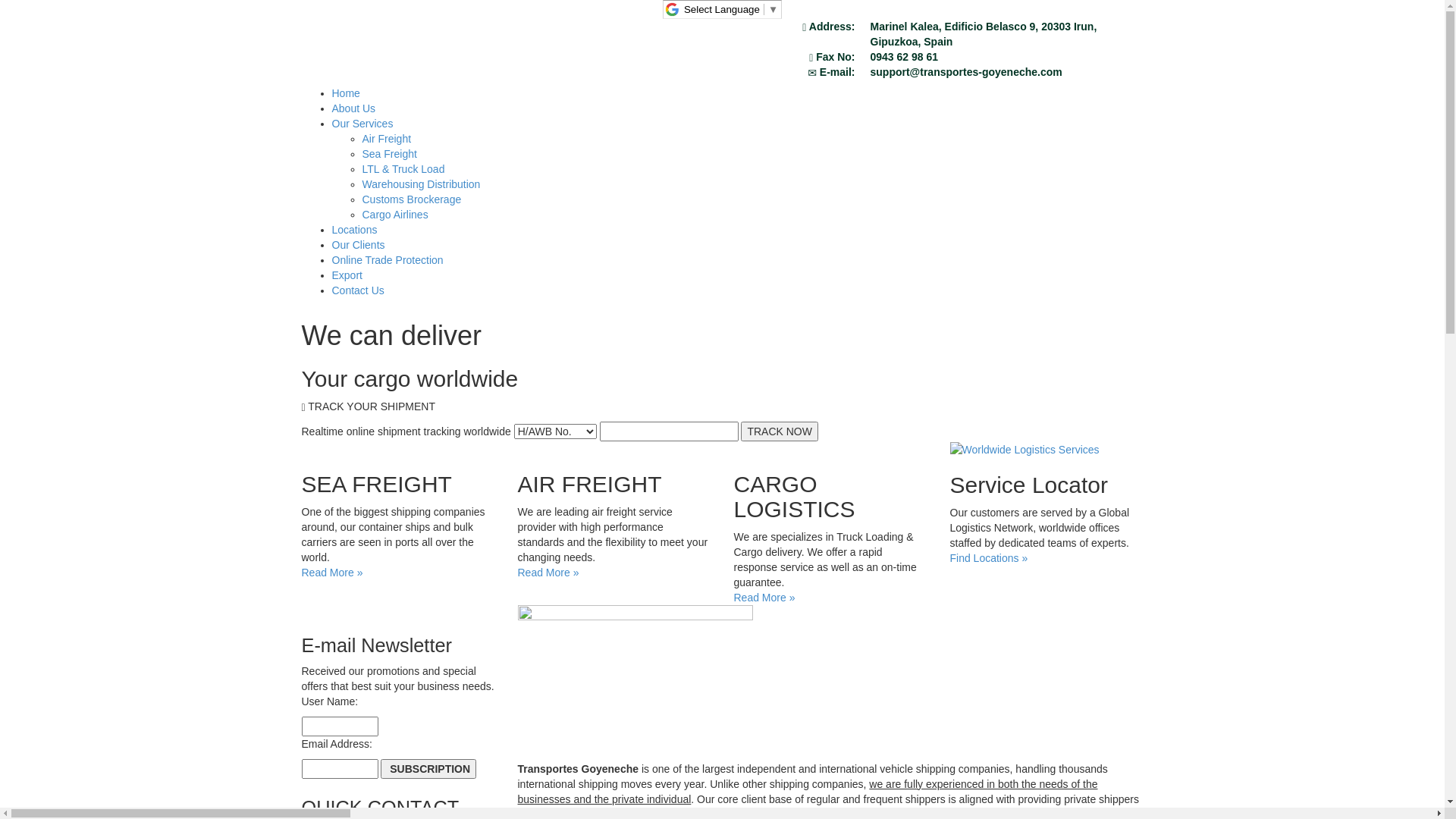 website screenshot of https://ternomtrans-sl.com/