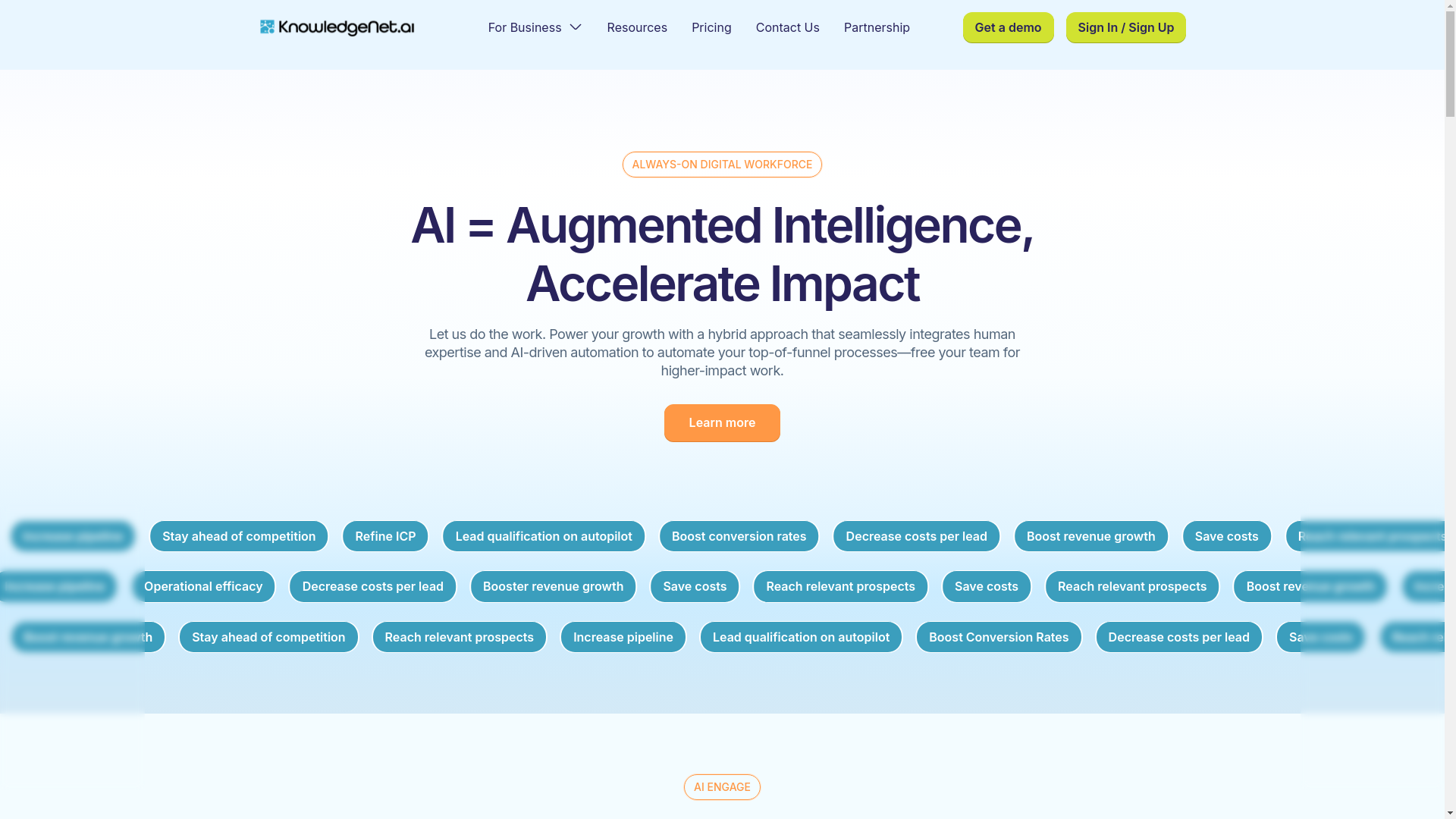 website screenshot of https://aiengageteam.top/