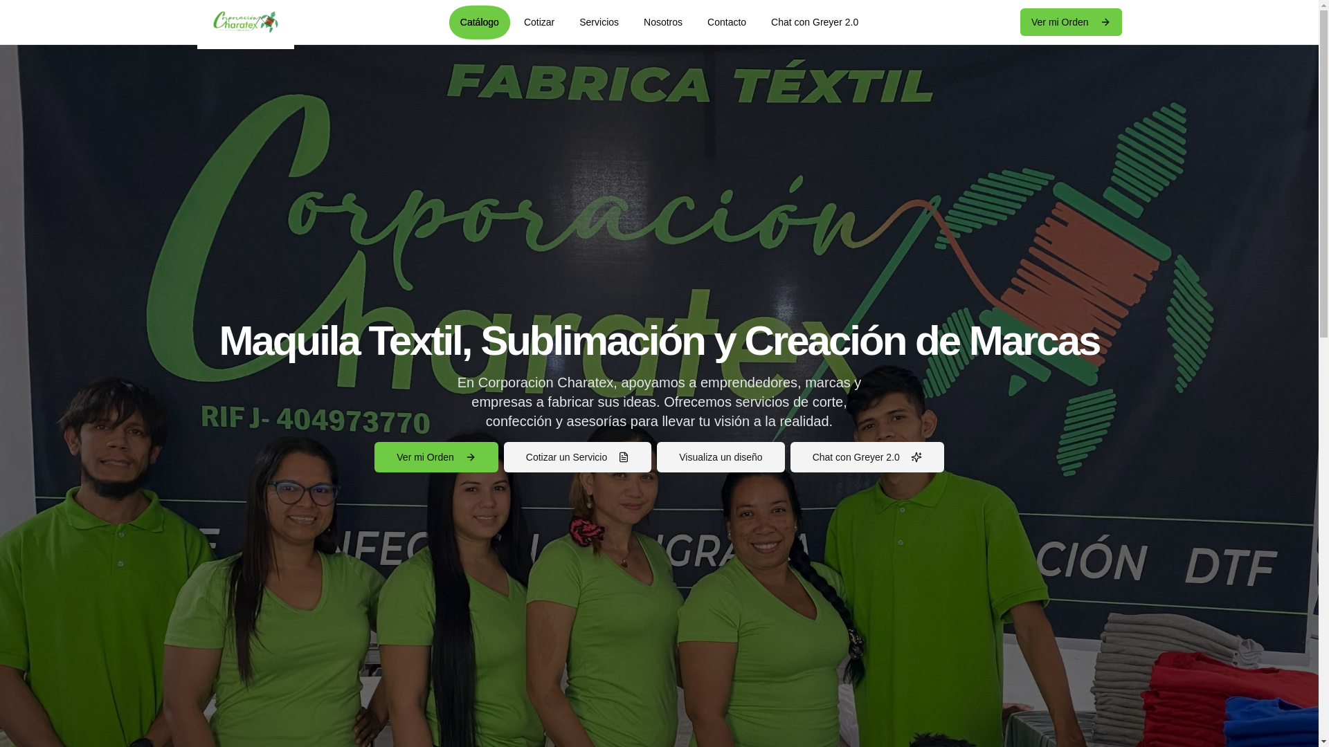 website screenshot of https://corporacioncharatex.online/