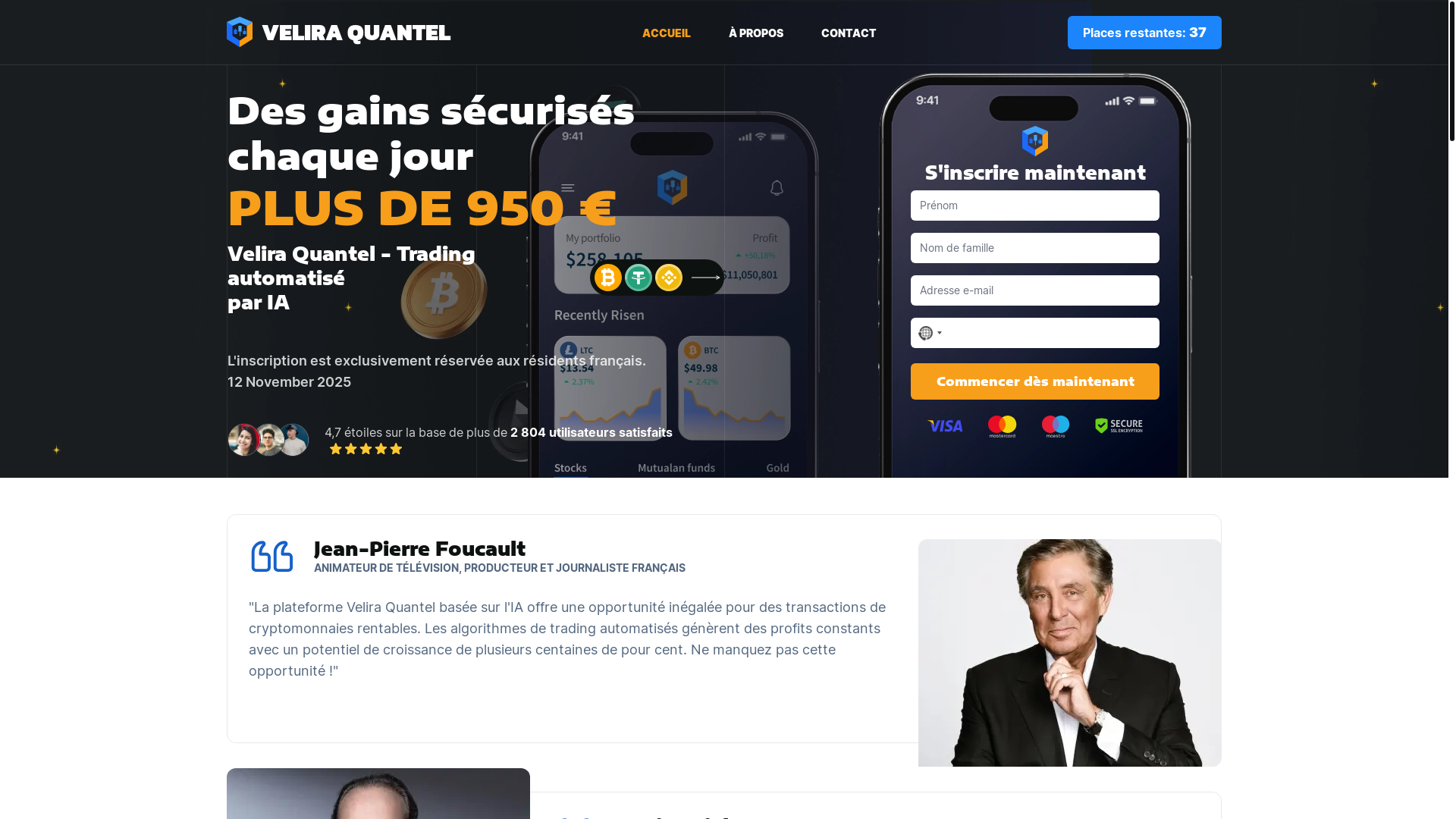 website screenshot of https://velira-quantel.com/