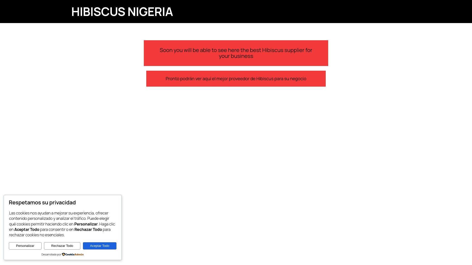website screenshot of https://nigeriaexportshibiscus.com/