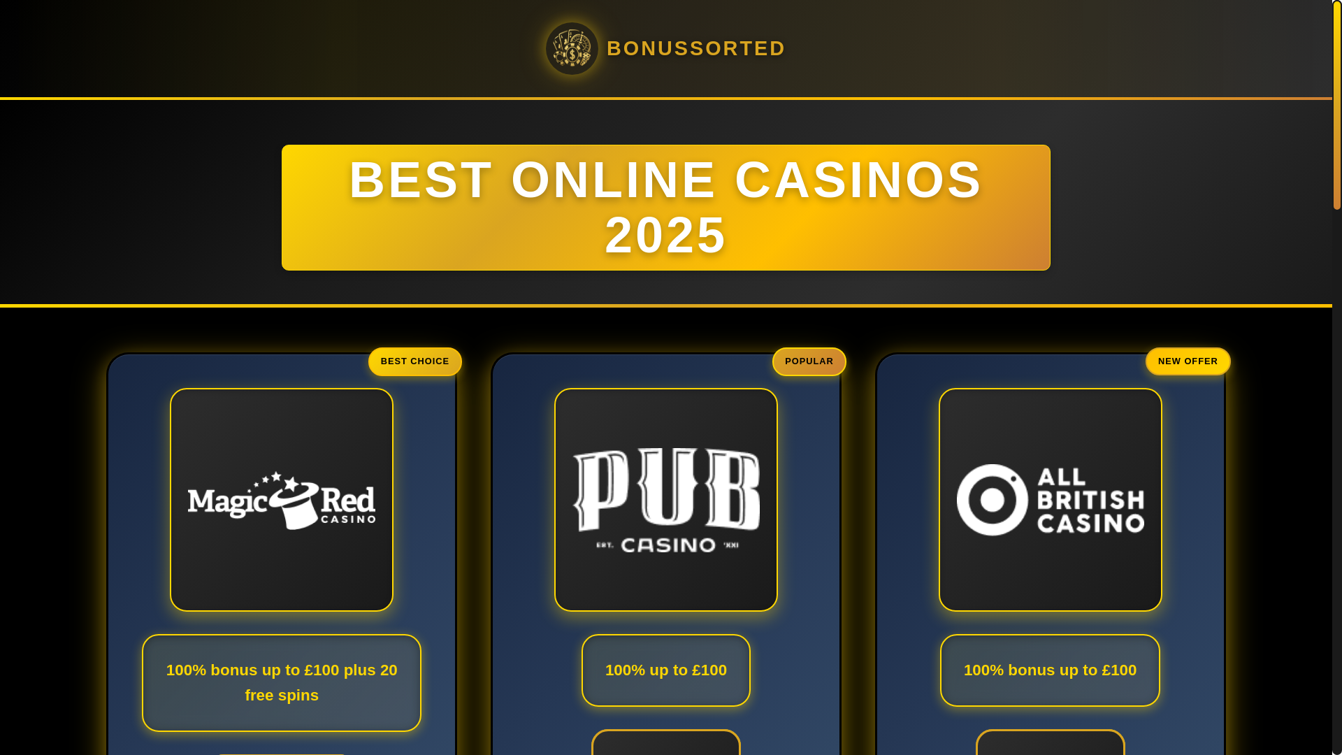 website screenshot of https://bonussorted.com/