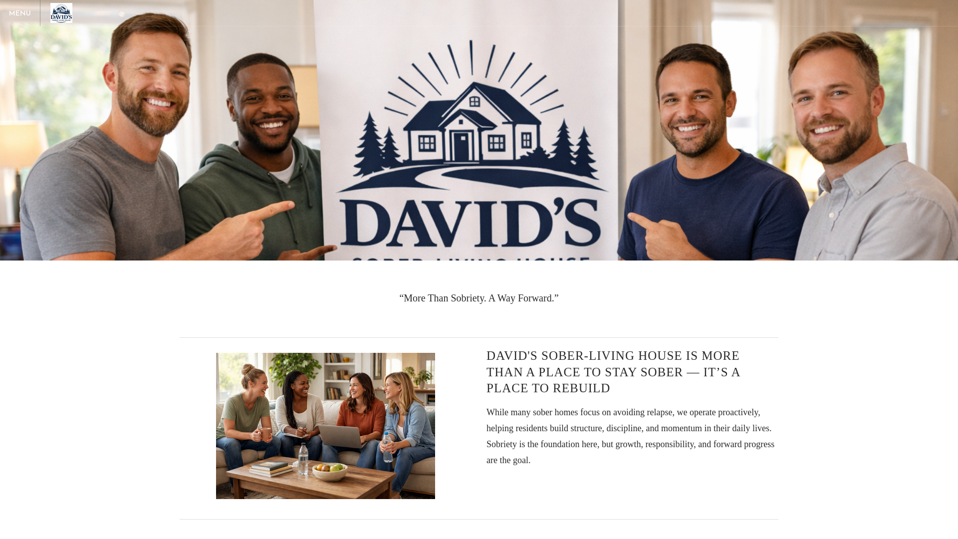 website screenshot of https://davidssoberhouse.com/