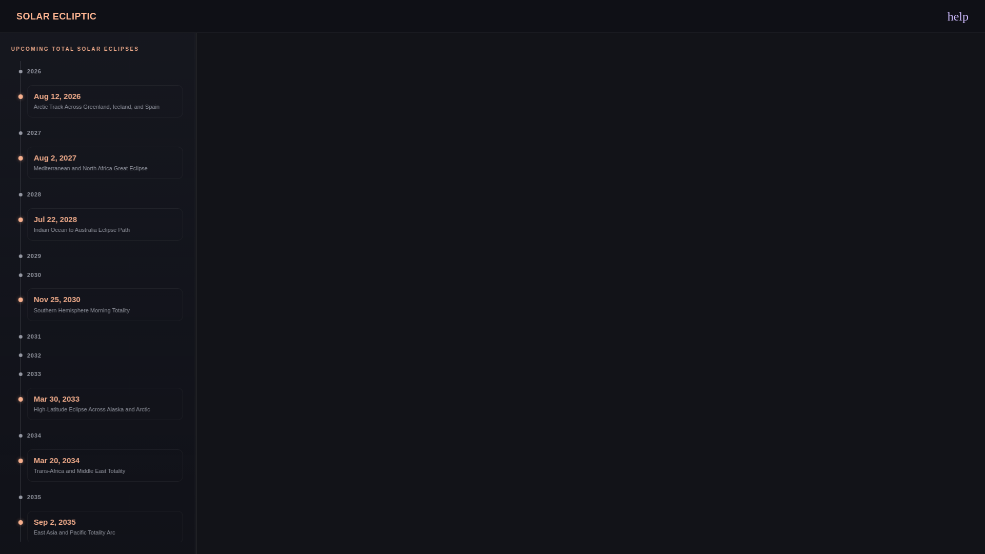 website screenshot of https://solarecliptic.com/