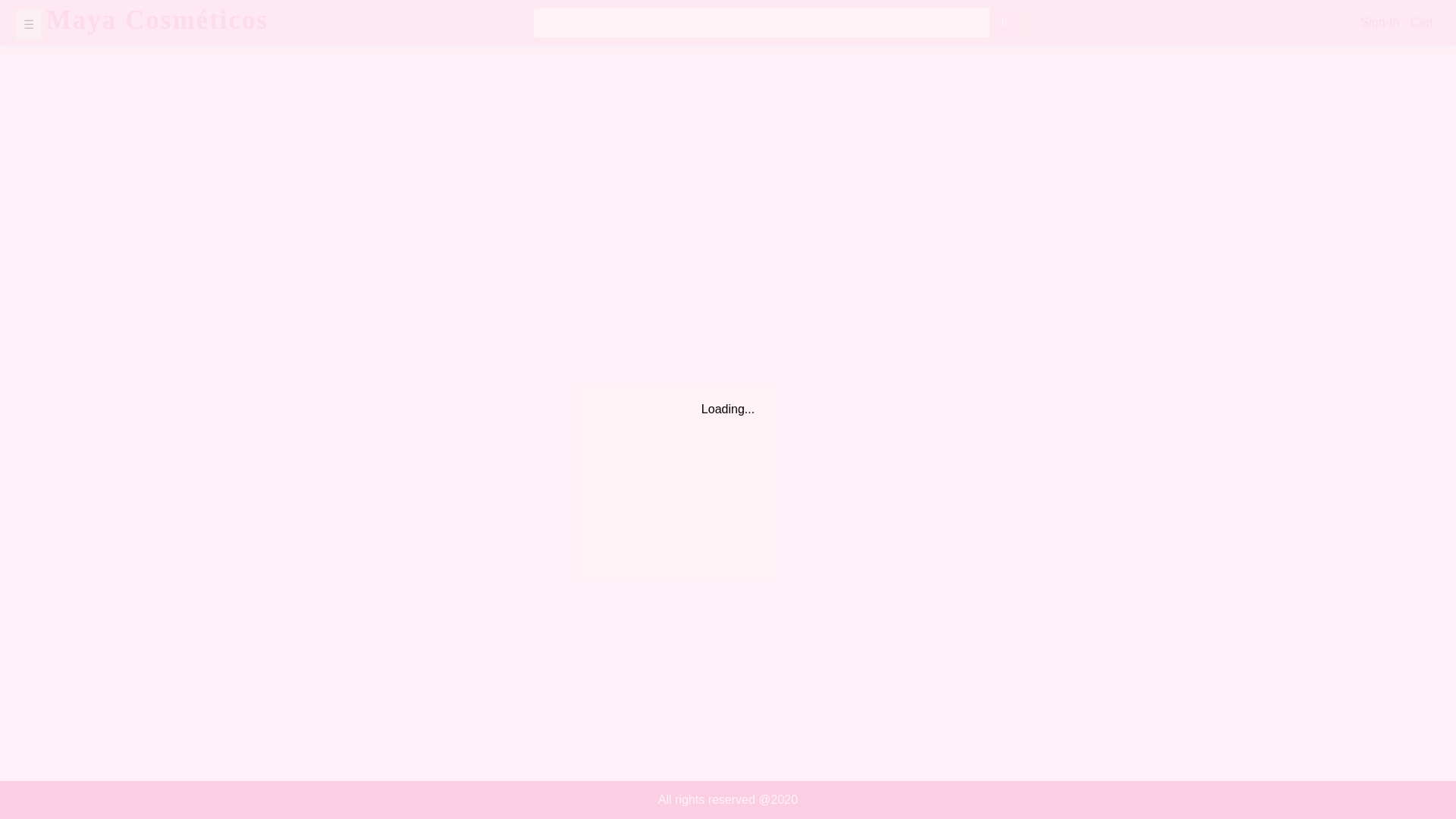 website screenshot of https://mayacosmeticos.com