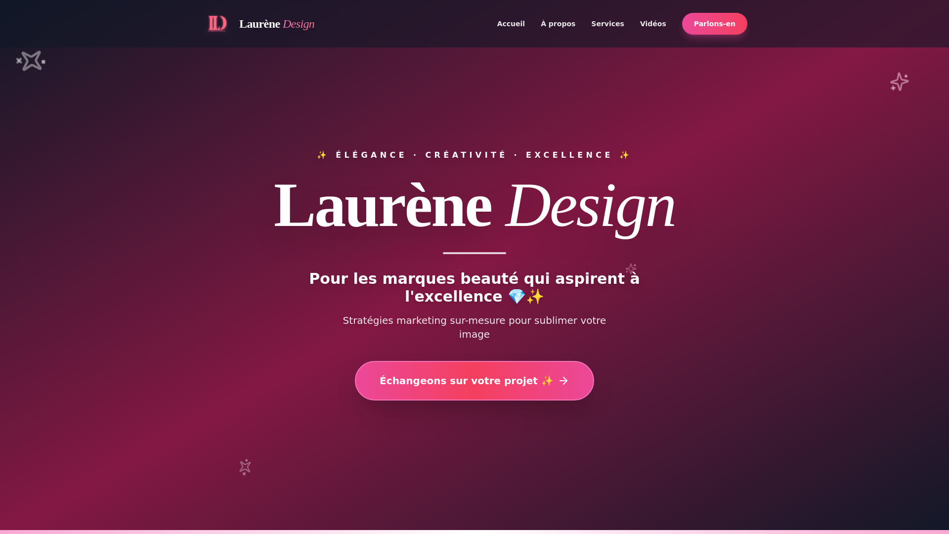 website screenshot of https://laurene-design.fr/