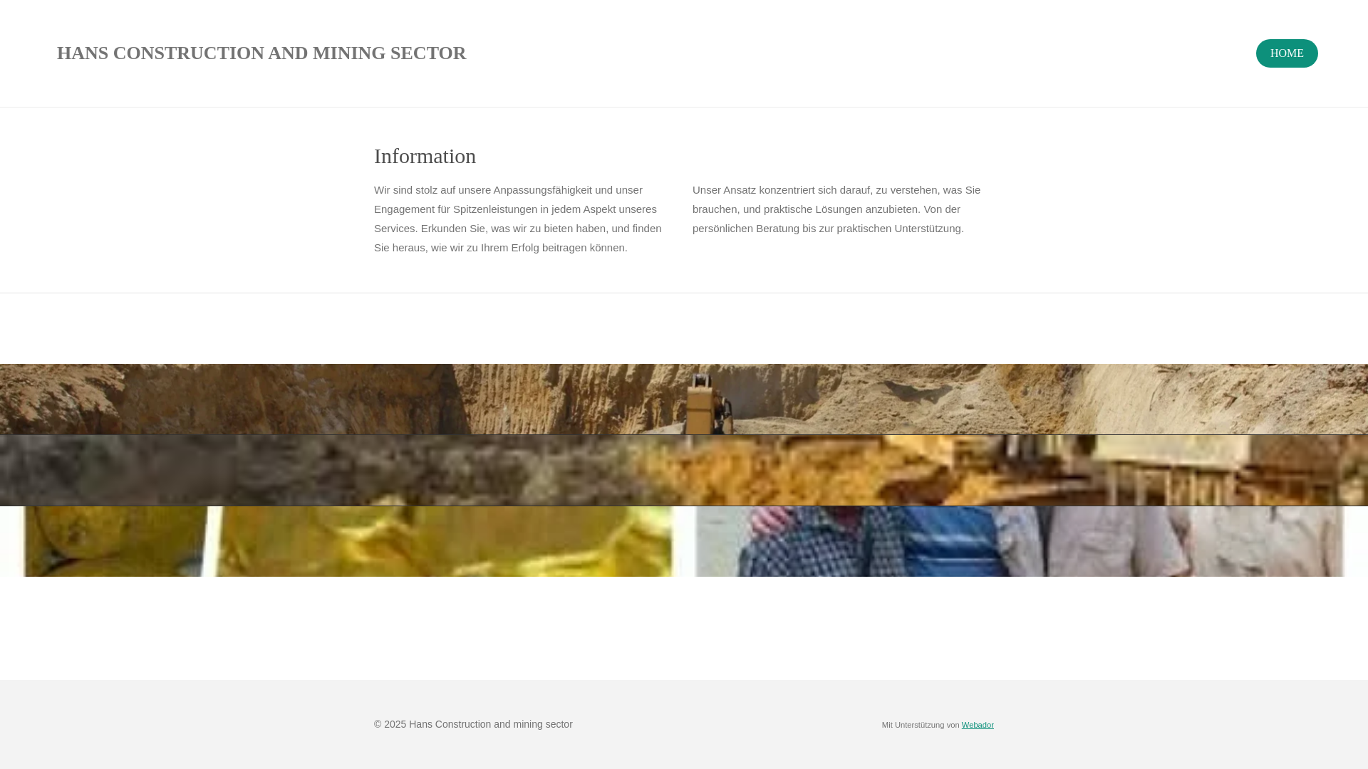 website screenshot of https://hansconstructionandminingsector.de/
