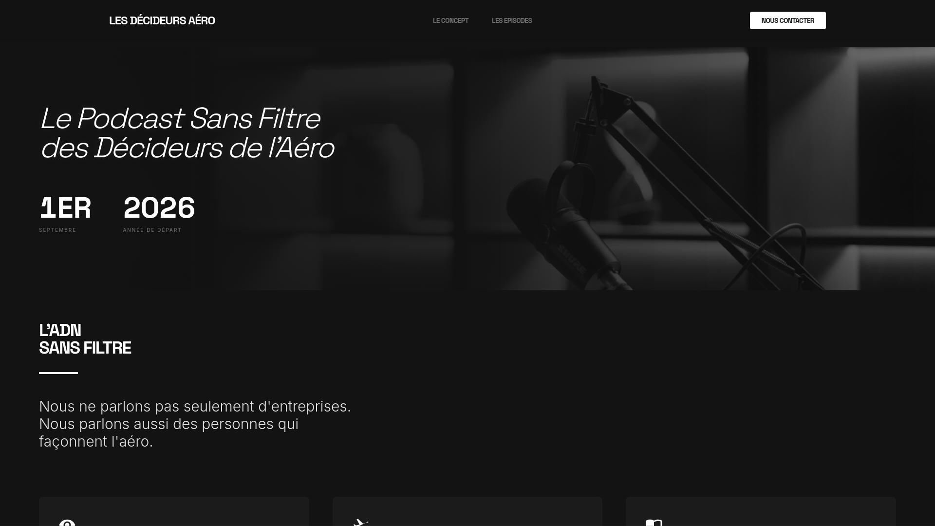 website screenshot of https://decideurs-aero.com/