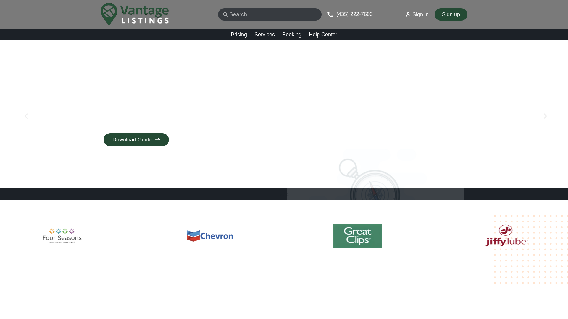 website screenshot of https://vantagelistingsmgm.online