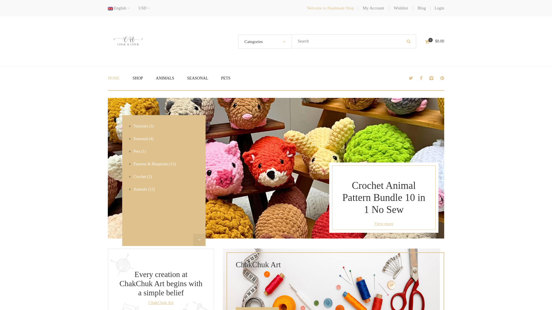 website screenshot of https://chakchuk.art/