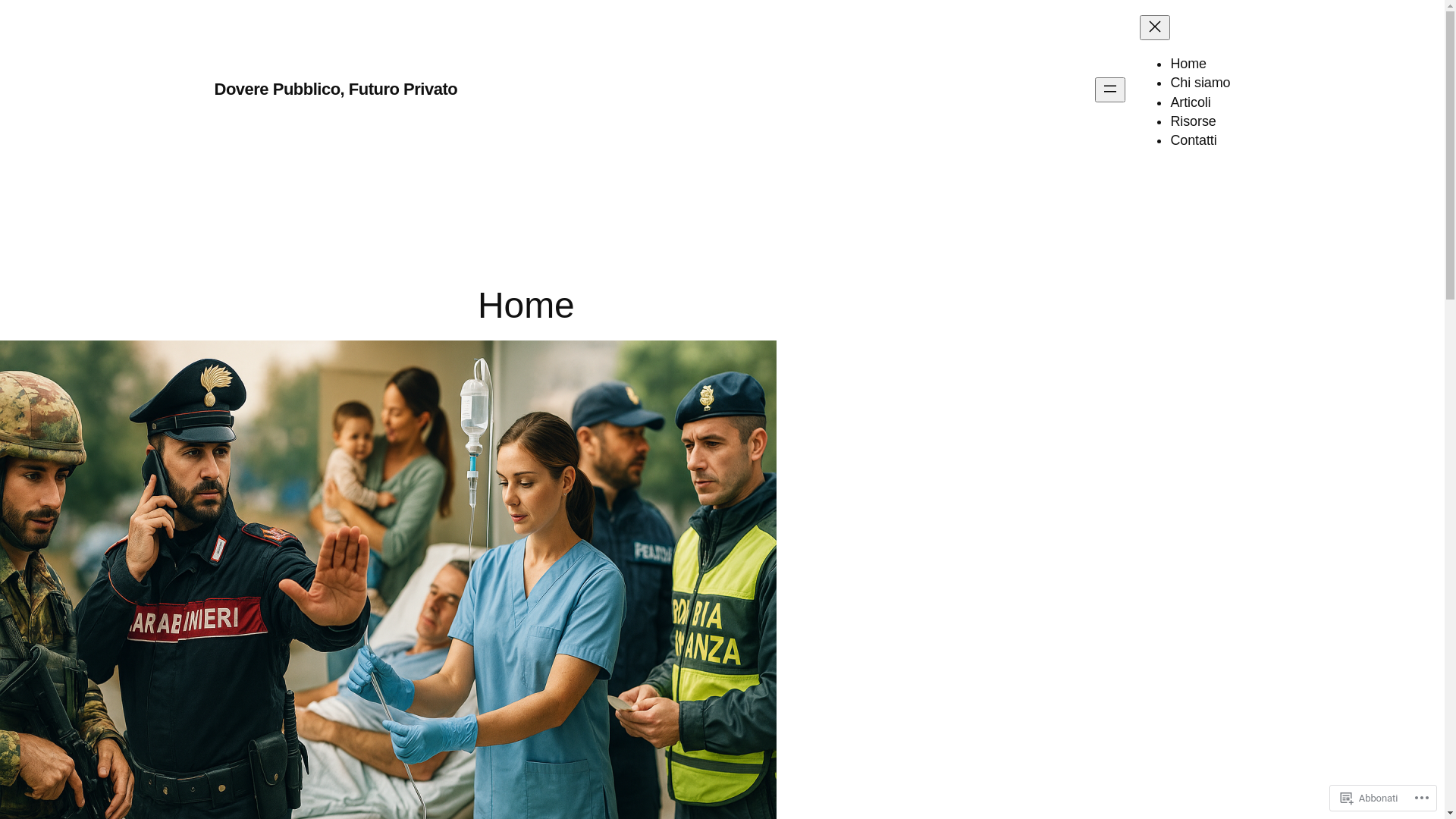 website screenshot of https://doverepubblicofuturoprivato.com/