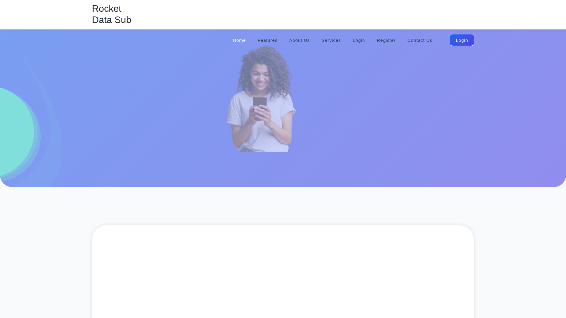 website screenshot of https://rocketdatasub.com/