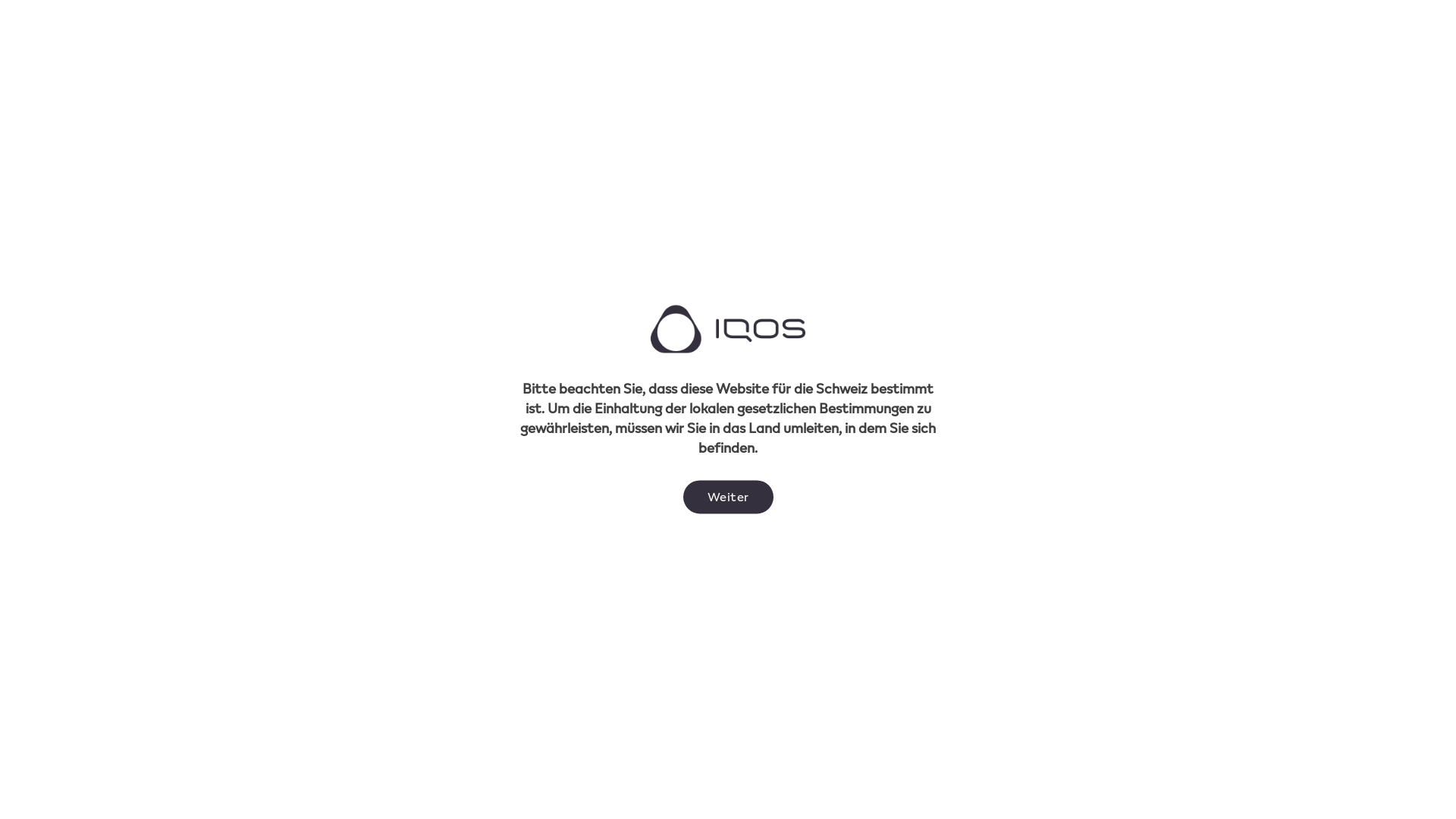 website screenshot of https://iqos.ch/