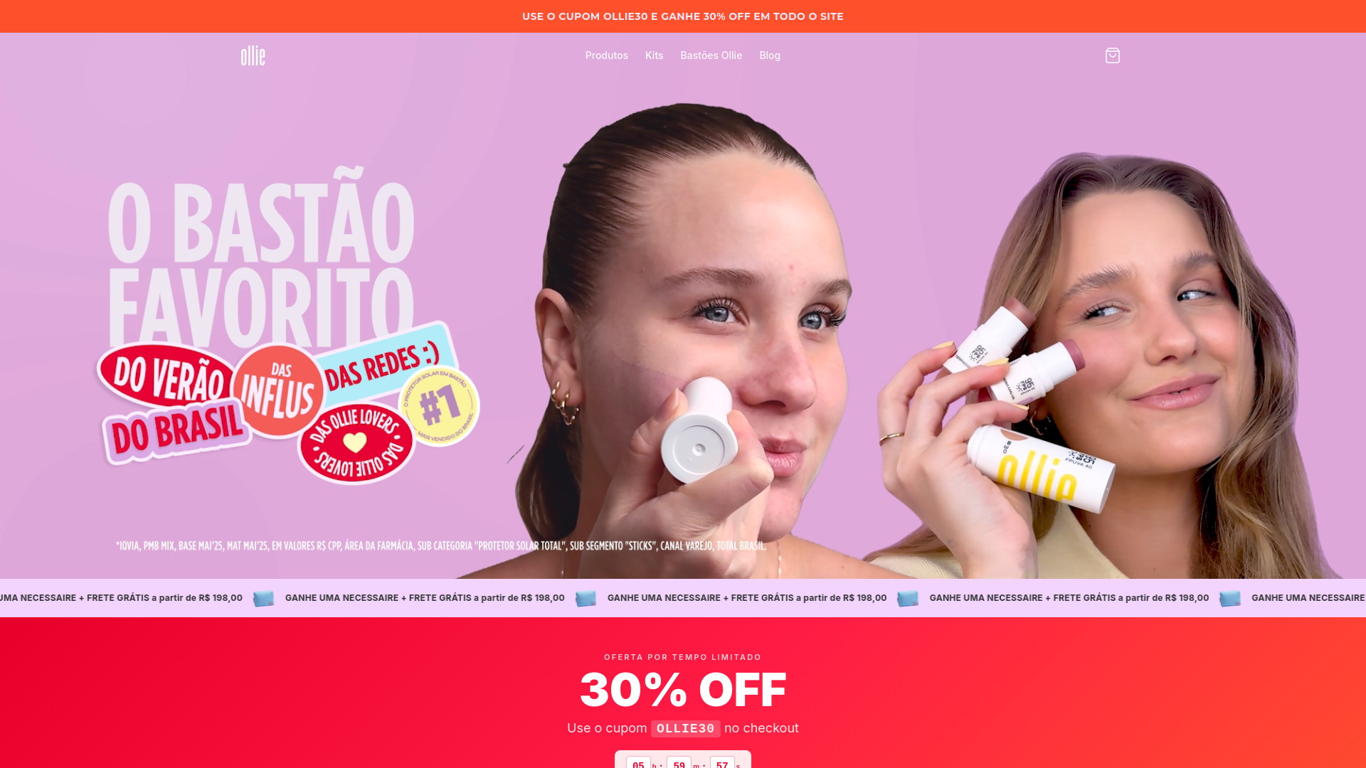 website screenshot of https://loja-meuollie.com/