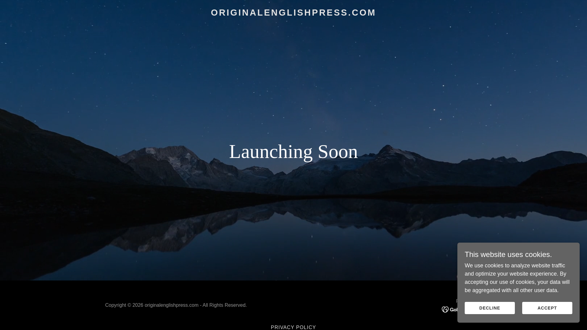 website screenshot of https://originalenglishpress.com