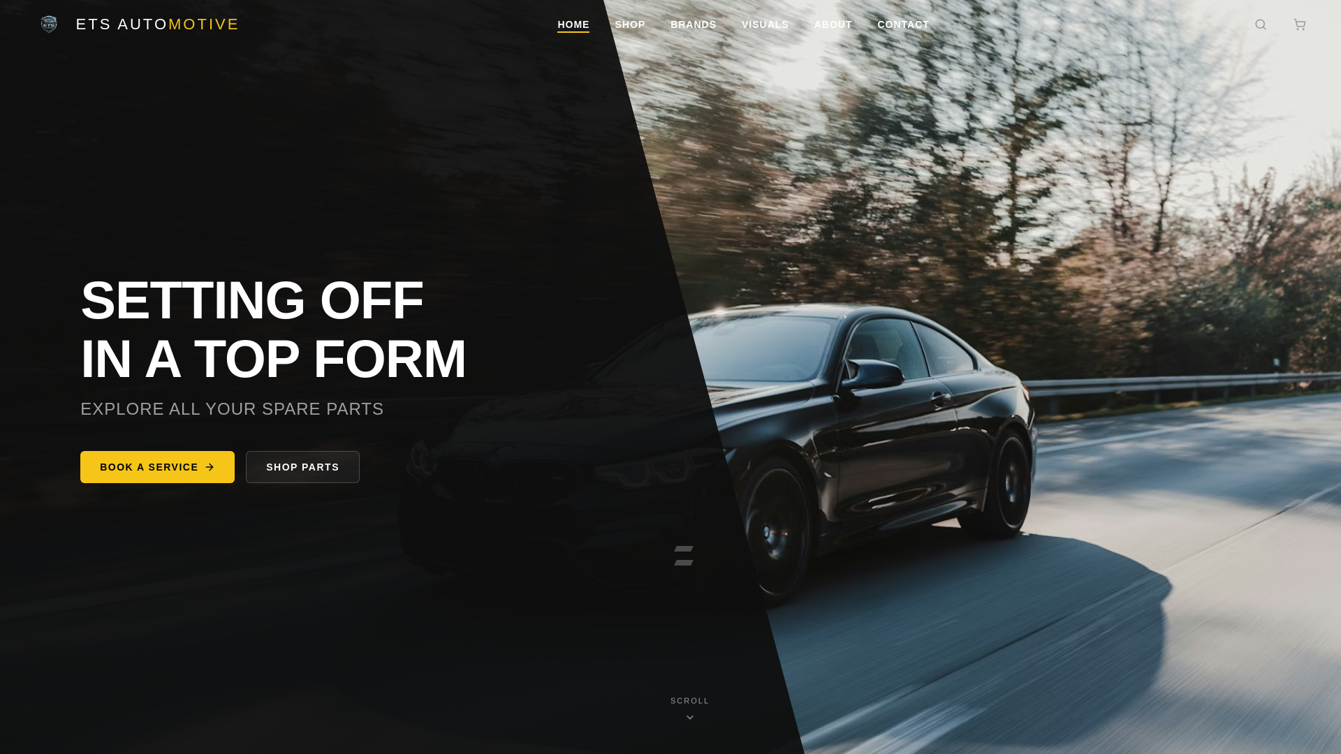 website screenshot of https://etsengineering.autos