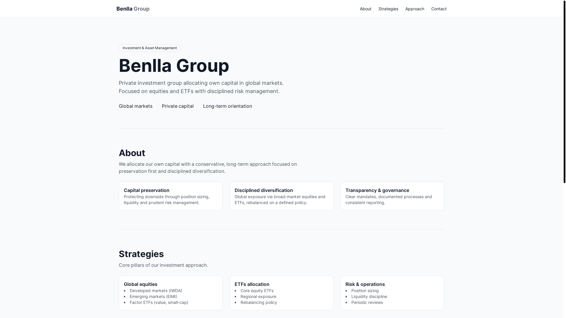 website screenshot of https://benllagroupcanvas.pages.dev/