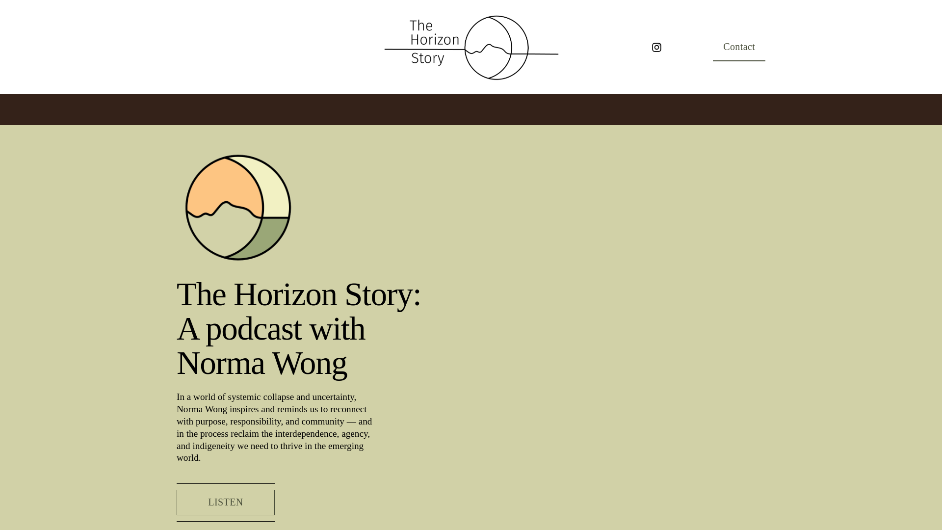 website screenshot of https://thehorizonstory.net