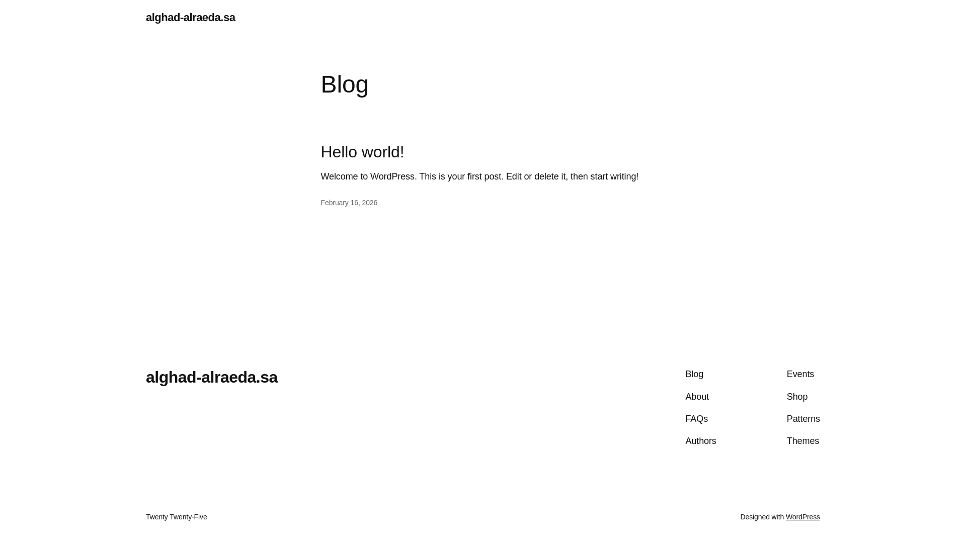 website screenshot of https://alghad-alraeda.sa/