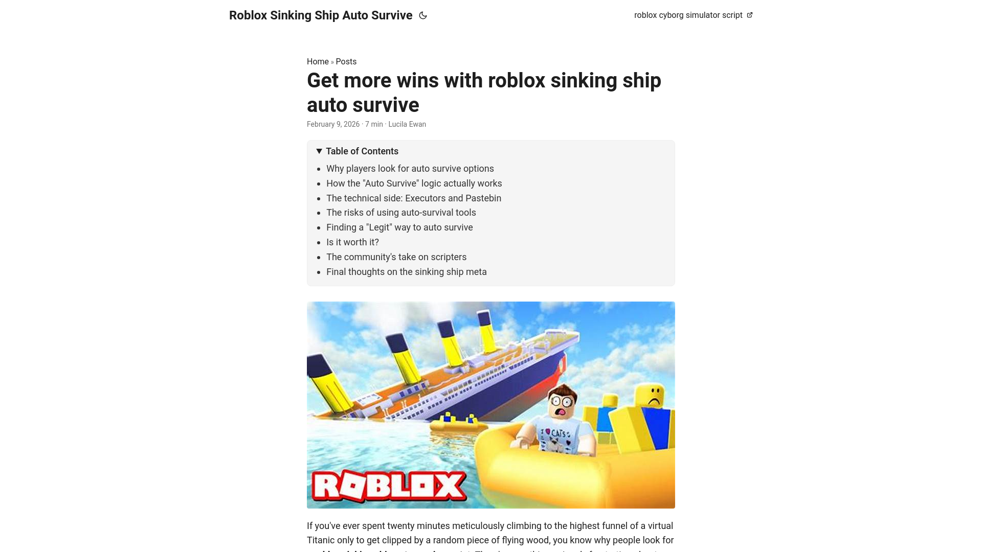 website screenshot of https://roblox-sinking-ship-auto-survive.pages.dev/