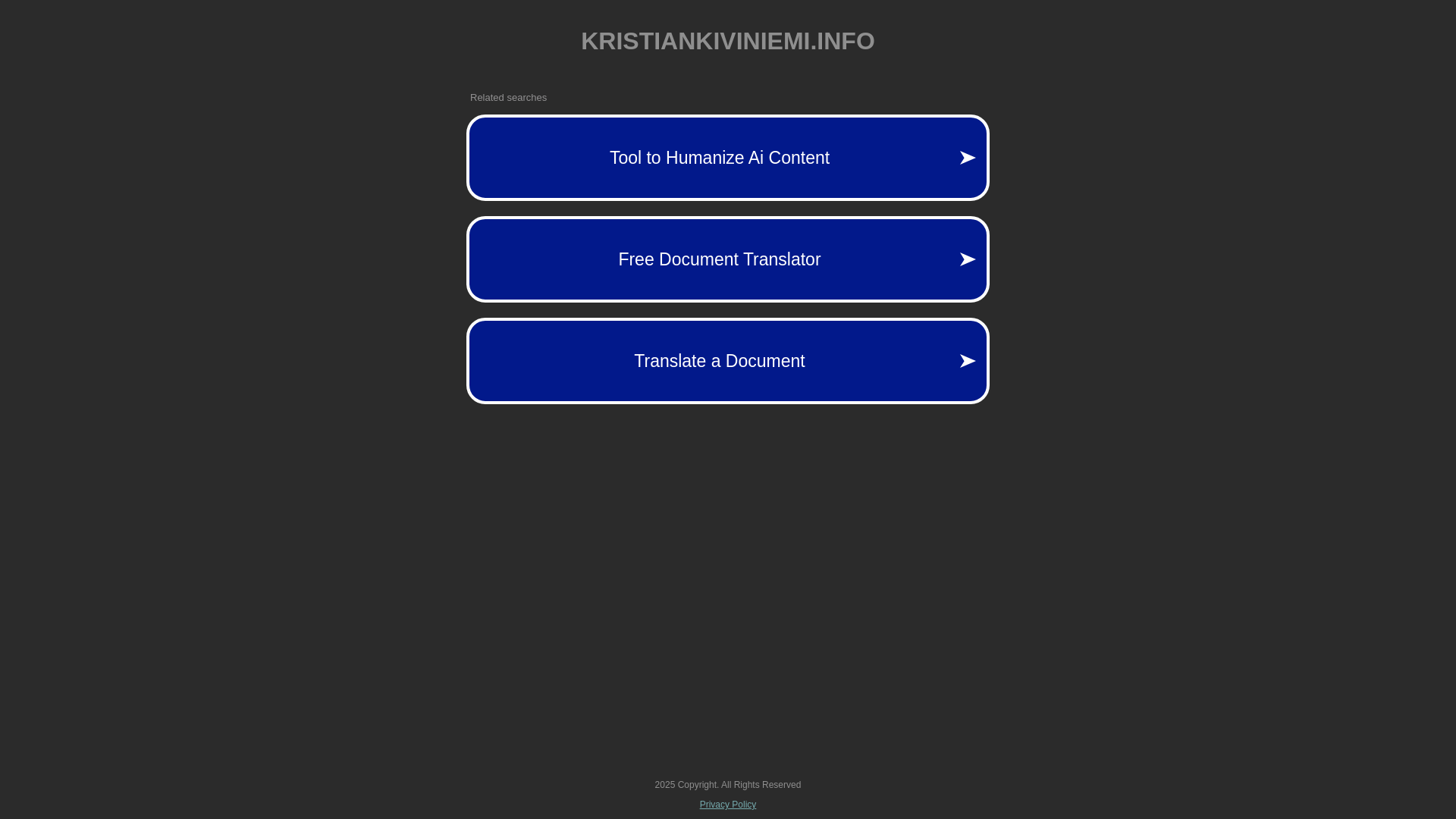 website screenshot of https://kristiankiviniemi.info/