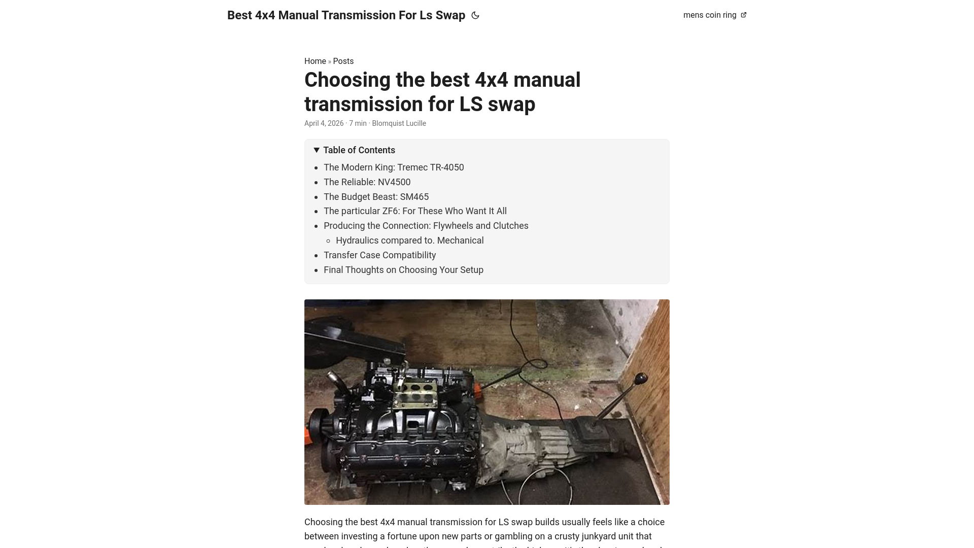 website screenshot of https://best-4x4-manual-transmission-for-ls-swap.pages.dev/