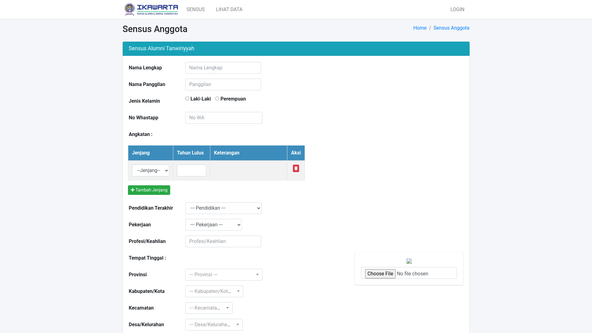 website screenshot of https://ikawarta.or.id/