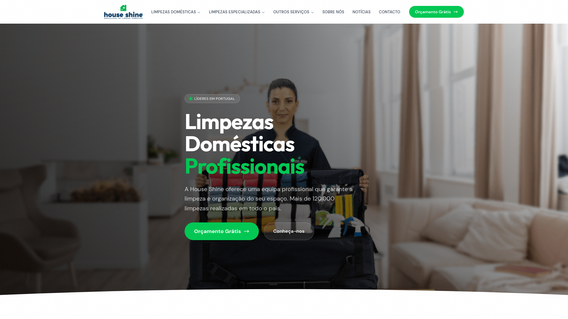 website screenshot of https://houseshine-pt-v3.pages.dev/