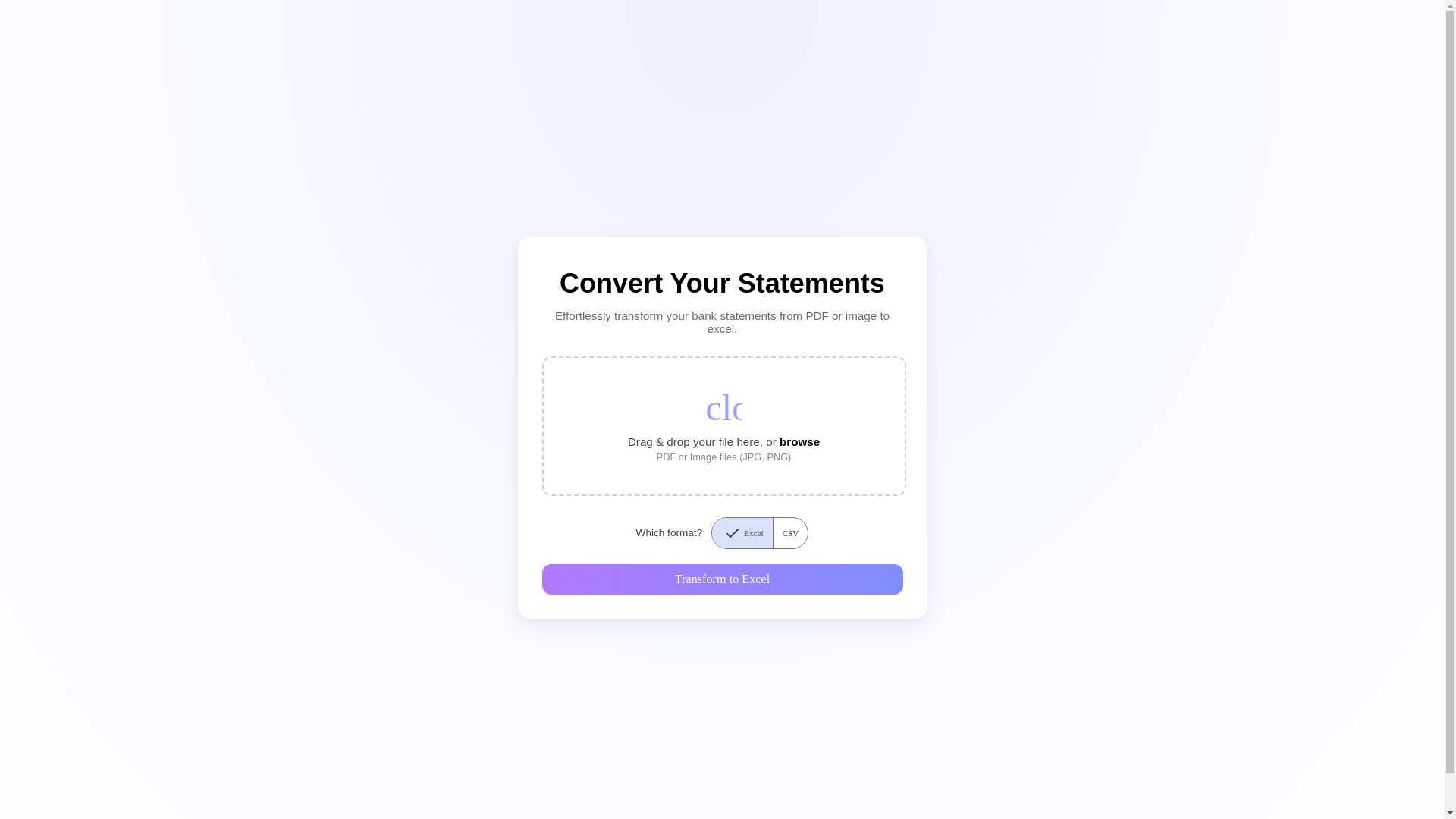 website screenshot of https://bankstatementconverterone.com/