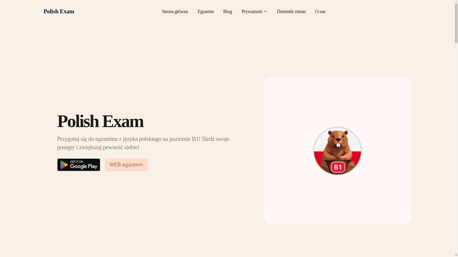 website screenshot of https://polishexam.pages.dev/