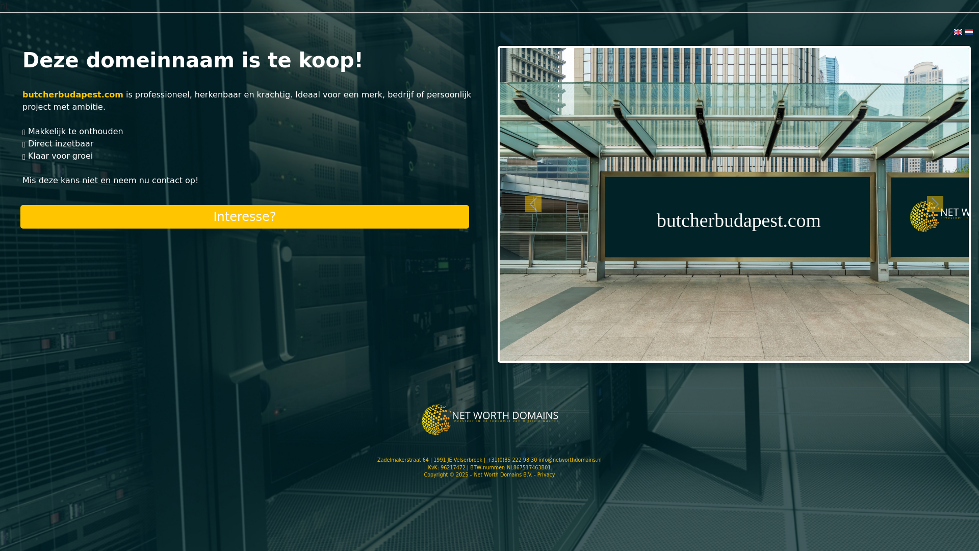 website screenshot of https://butcherbudapest.com