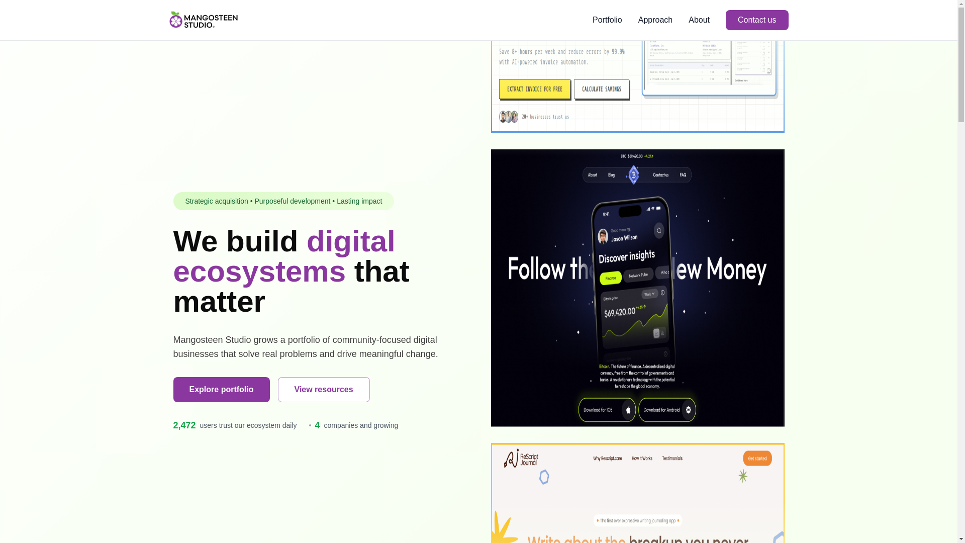 website screenshot of https://mangosteen-studio-website.pages.dev/