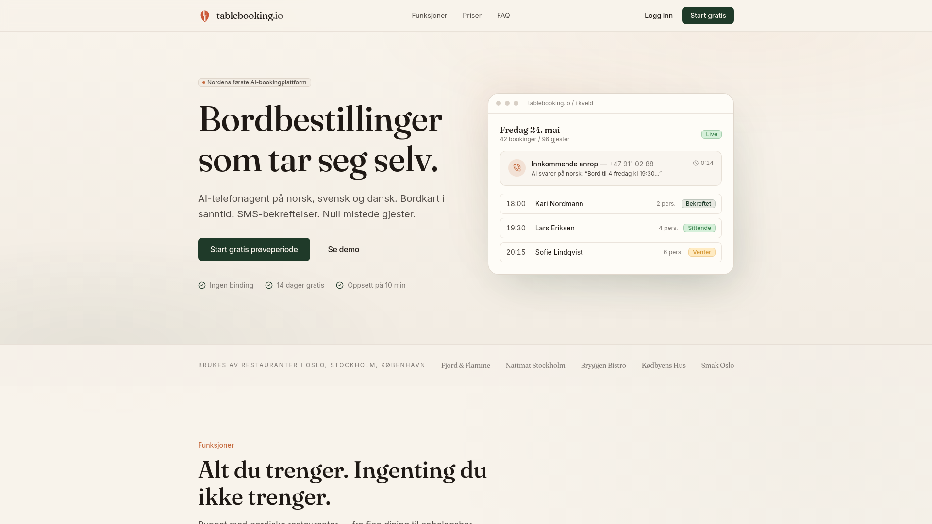website screenshot of https://tablebooking.io/