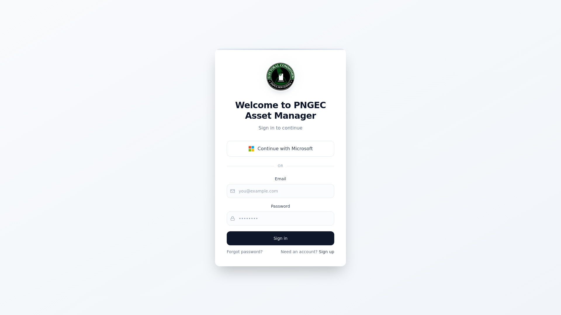 website screenshot of https://png-electrol-comission-assets.app/