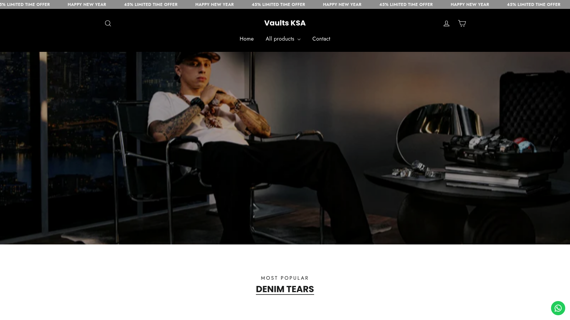 website screenshot of https://vaultsksa.com/