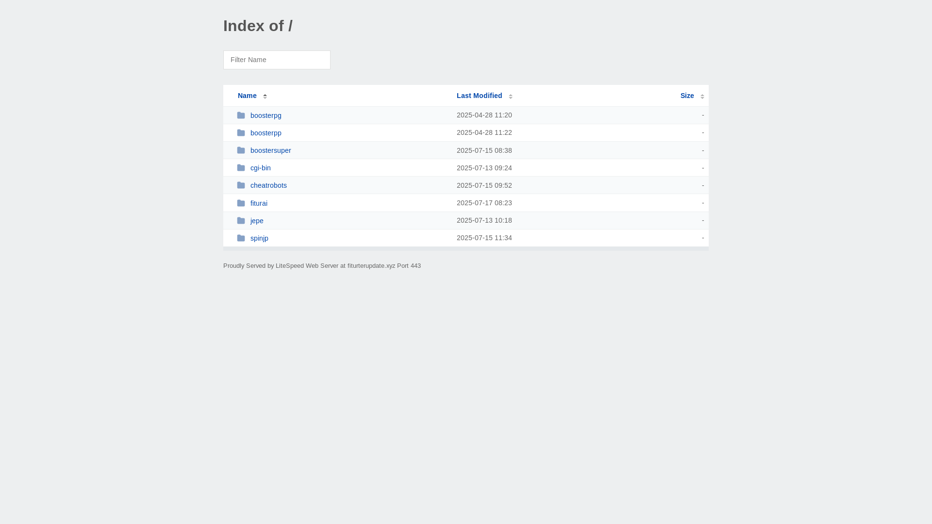 website screenshot of https://fiturterupdate.xyz/