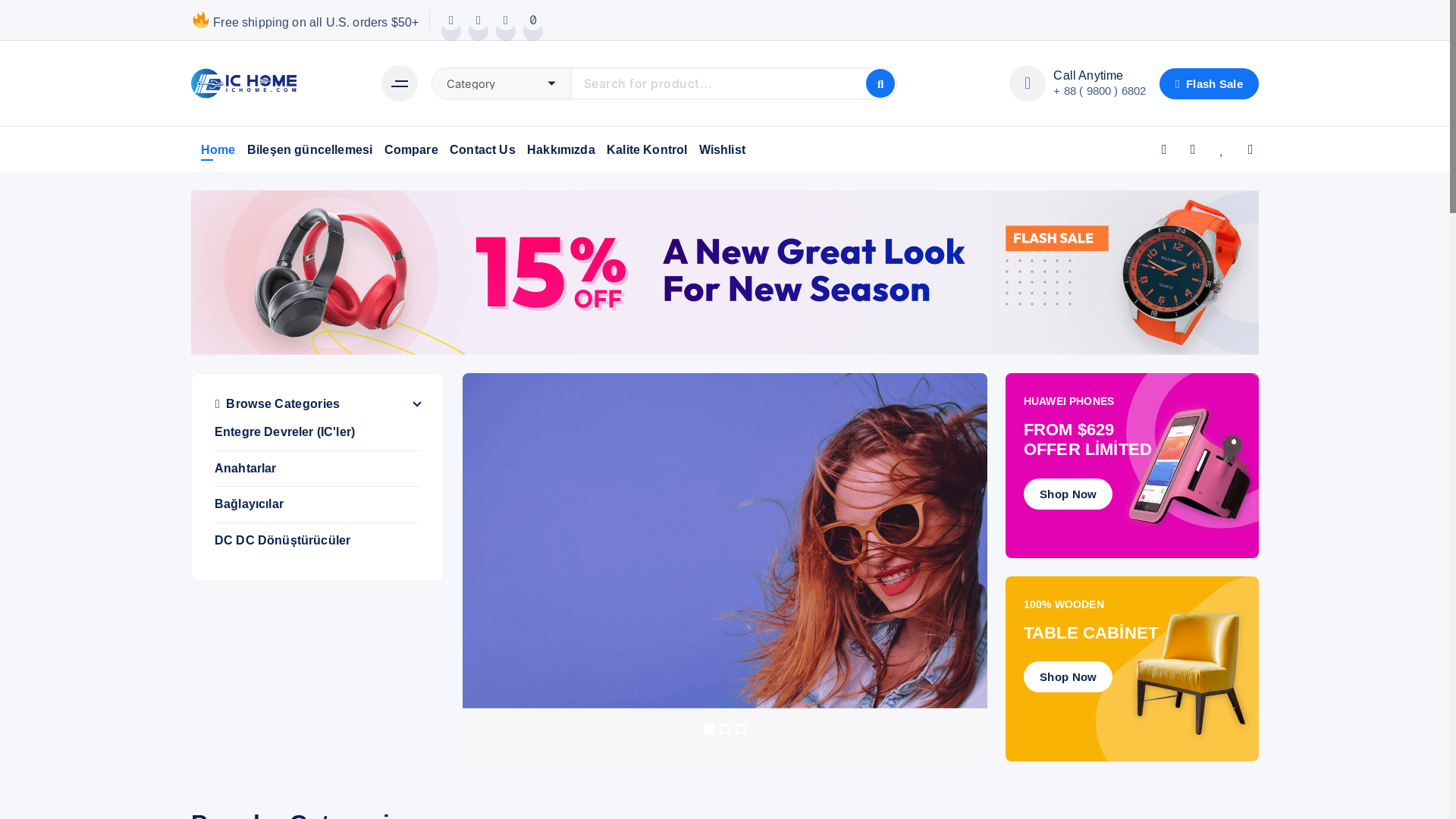 website screenshot of https://ichome-memory.tr/