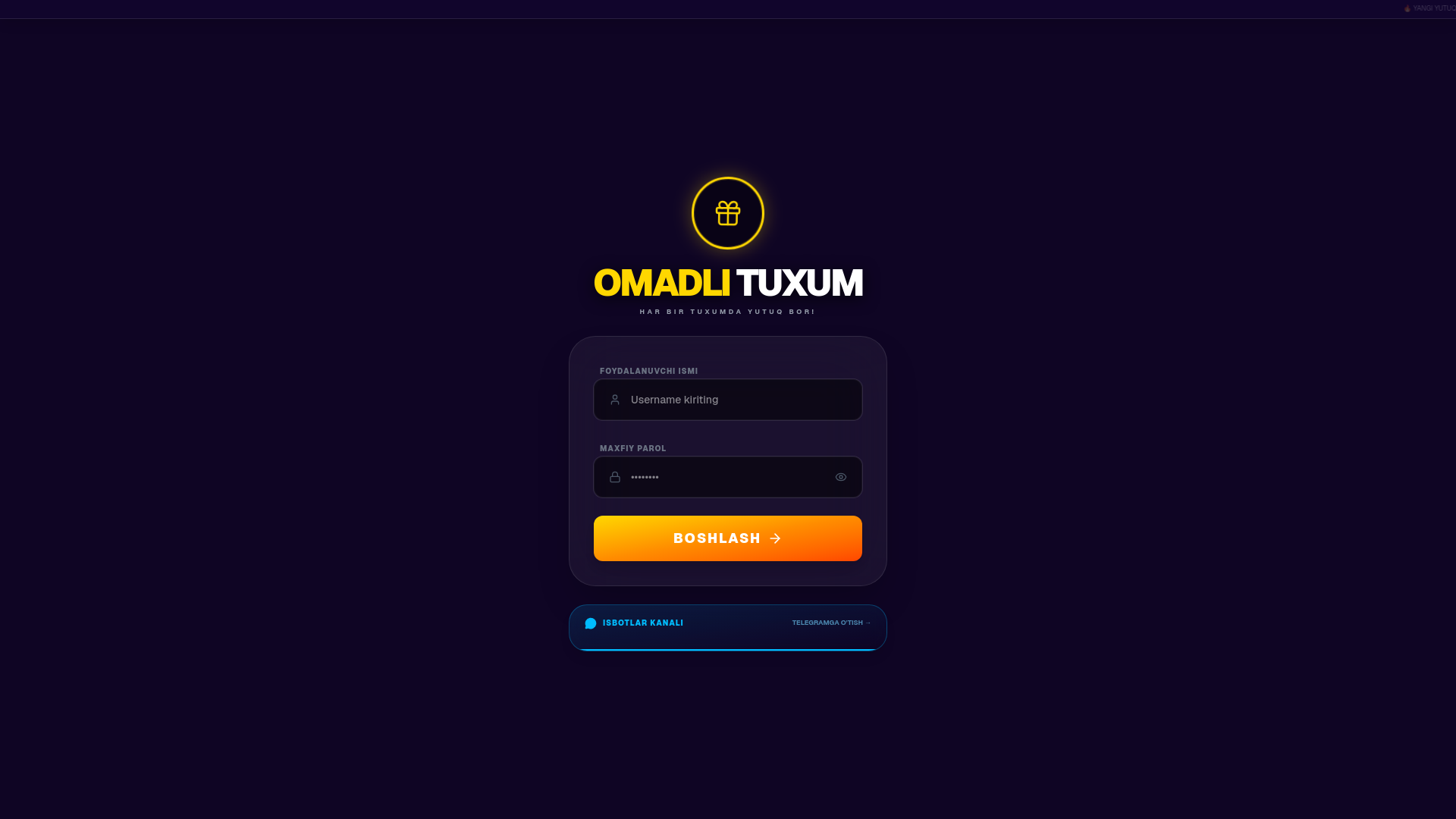 website screenshot of https://tuxumcha.uz/