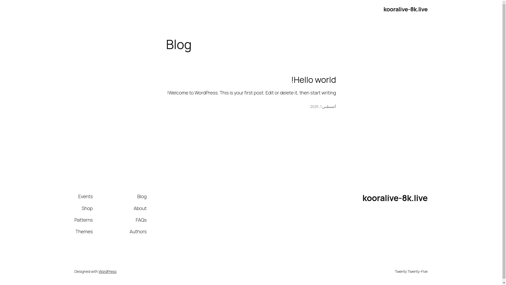 website screenshot of https://kooralive-8k.live/