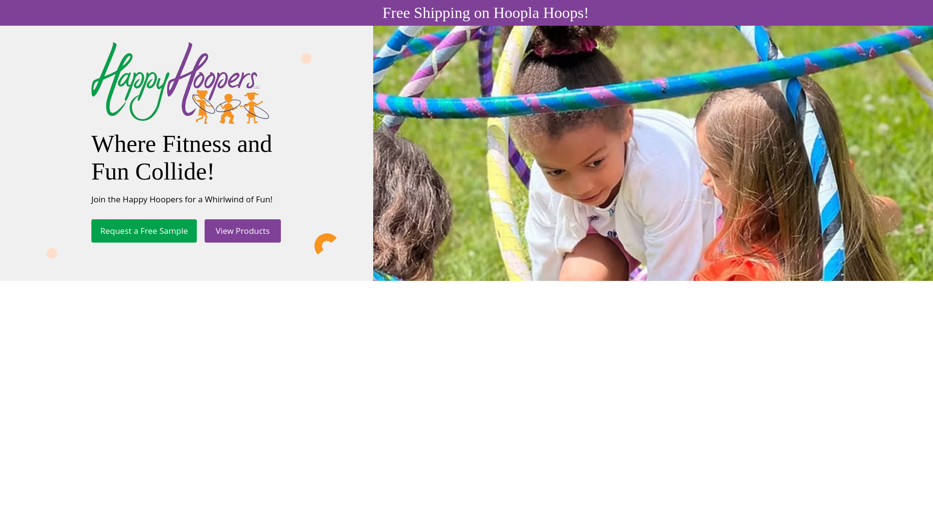 website screenshot of https://wearehappyhoopers.com/