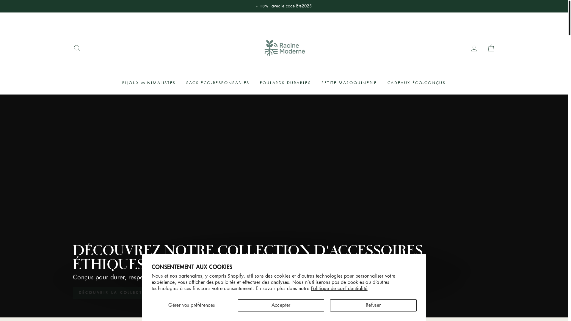 website screenshot of https://racinemoderne.com/