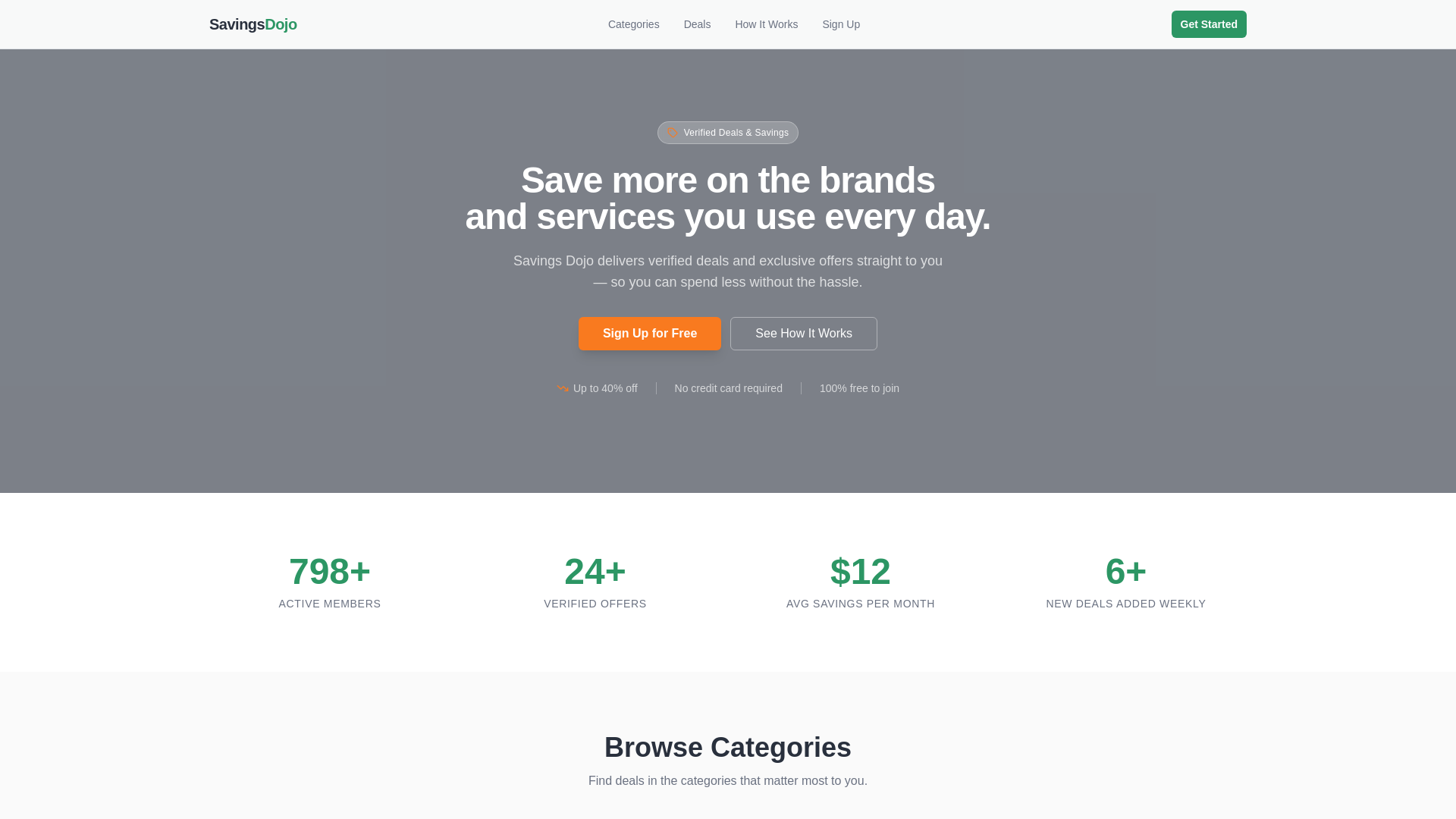 website screenshot of https://check.savingsdojo.com/5VAp9Ls2